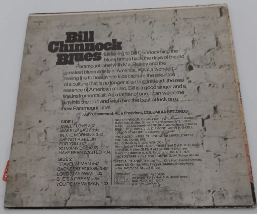 Bill Chinnock, Bill Chinnock Blues Image 1++